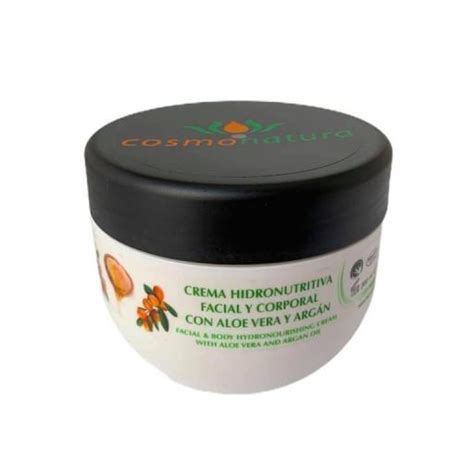 Crema hidronutritiva facial y corporal aloe argán 300ml 5 75