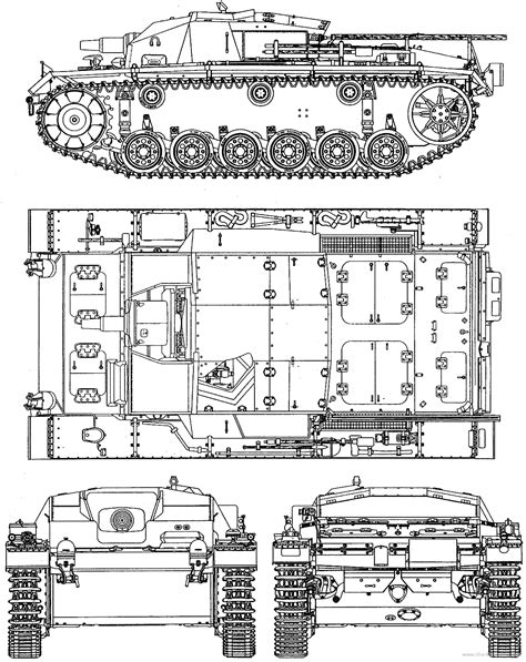 Blueprint STUG III Ausf C Iron Panzers Véhicules militaires