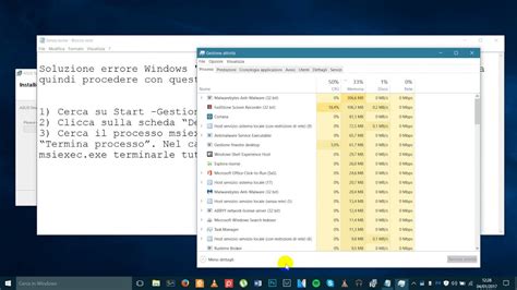 Soluzione Errore Windows In Corso Unaltra Installazione Youtube