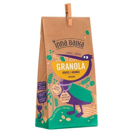 Inna Bajka Granola Owsiana Kokos I Ananas G Zdrowa Ywno Z Natury