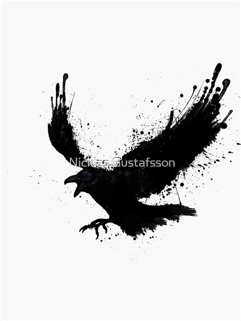 Raven Sticker By Nicklas Redbubble