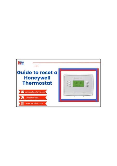 How To Reset Honeywell Thermostat A Comprehensive Guide Pdf