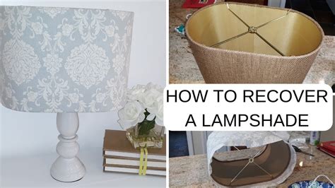 DIY LAMPSHADE MAKEOVER LAMPSHADE IDEA HOW TO RECOVER A LAMPSHADE