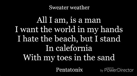 Sweater Weather Lyrics Pentatonix Youtube