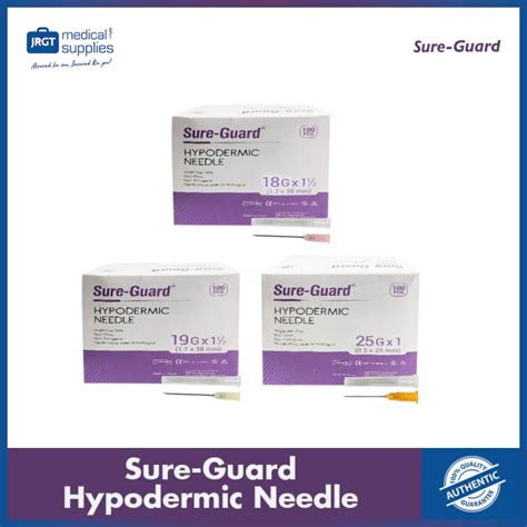 Sure Guard Hypodermic Needles Disposable Injection Needles Box Of