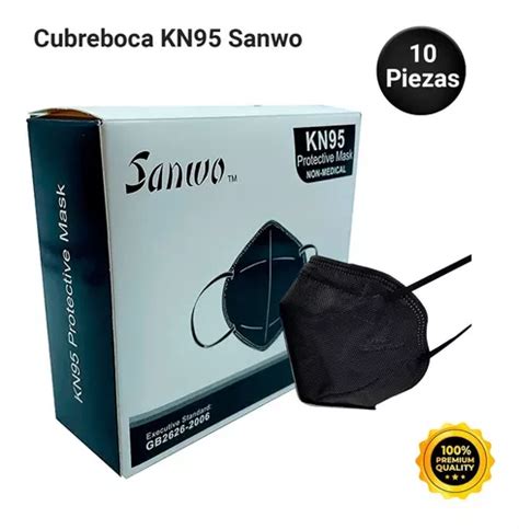 Kn Mascarilla Negro Certificada Capas Piezas Sanwo