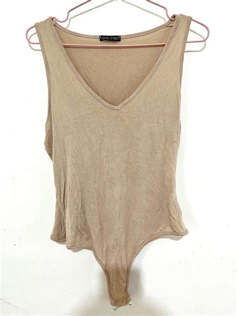 I Saw It First Nude Bodysuit Women S Fashion Tops Others Tops On