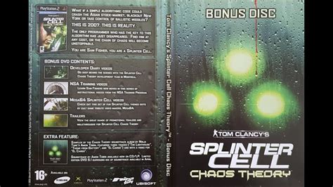 Splinter Cell Chaos Theory Pre Order Bonus Dvd Content Making Of