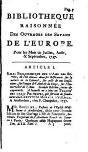 Bibliothèque raisonnée des ouvrages des savans de l Europe La