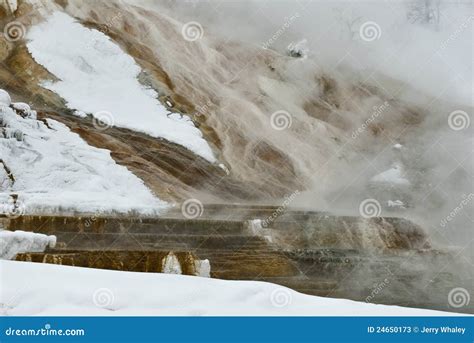 Winter, Mammoth Hot Springs, Yellowstone NP Stock Image - Image of ...