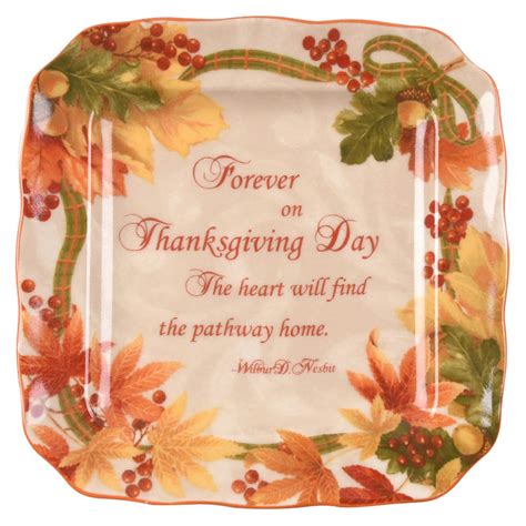 Autumn Celebration Square Appetizer Plate By Fifth Pts