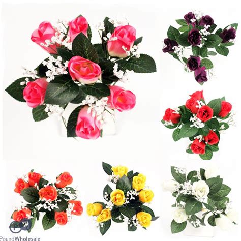 Wholesale Pansy Bush Artificial Flowers Assorted Colours Pound Wholesale