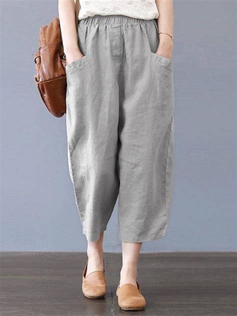 C913303f392ffc643f7240b180602652desc52998176ri Cotton Linen Trousers