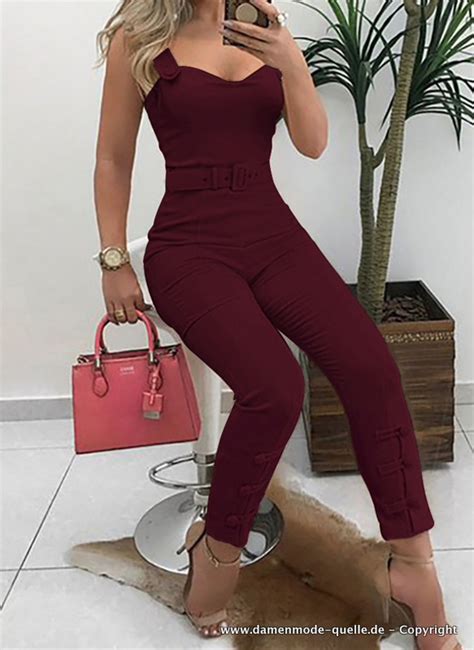 Neuheiten 2024 Sommer Overall Bodycon Jumpsuit Einteiler Lang In