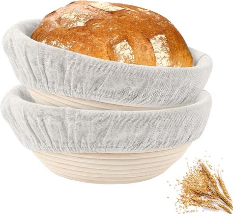 Bread Proofing Basket Sonpent Pack Inch Round Banneton Proofing