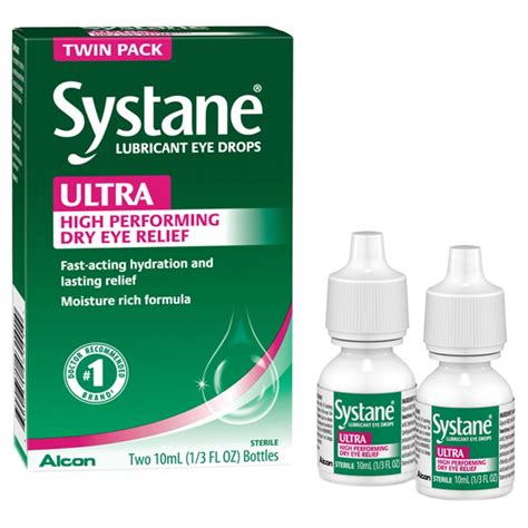 Systane Ultra Dry Eye Care Symptom Relief Eye Drops Twin Pack