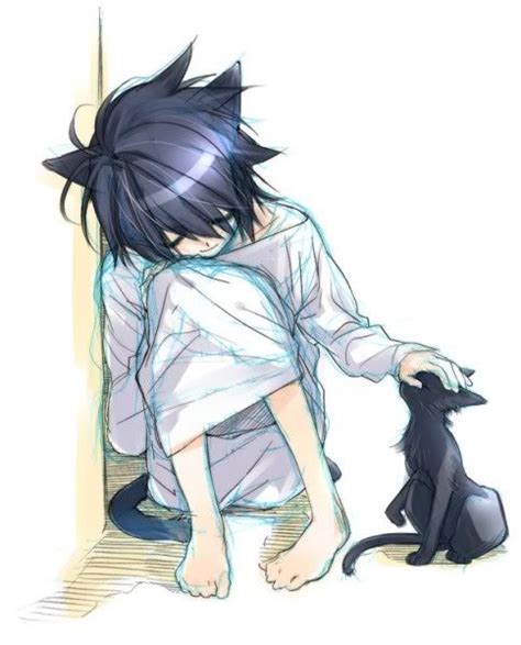 Nekos Image By Jj Death Note L Anime Anime Neko