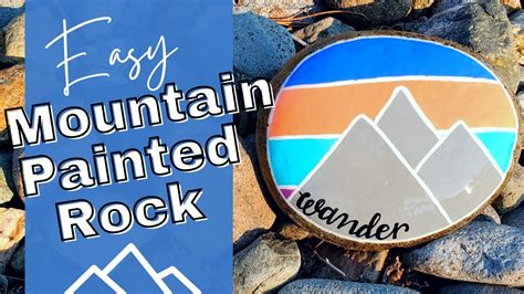 Easy Mountain Painted Rock Youtube