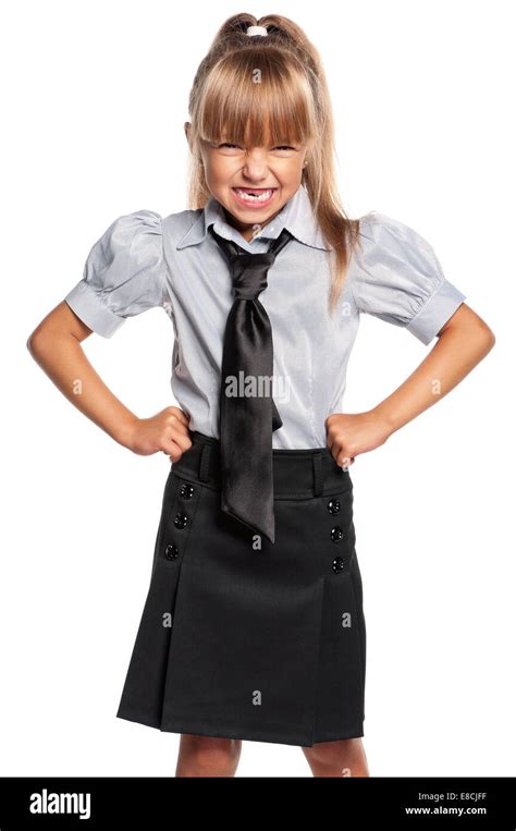 Petite Fille Dans L Uniforme Scolaire Photo Stock Alamy