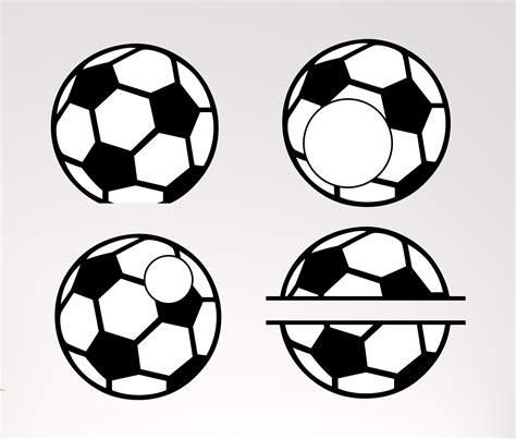 Soccer Ball Svg Soccer Bundle Svg Split Monogram Soccer Svg Etsy