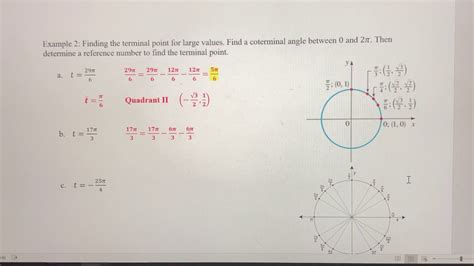 How To Determining Terminal Points For Large Values Of ‘t Youtube