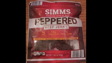 Simms Peppered Beef Jerky Review Youtube