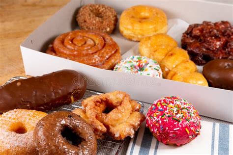 Dozen Donuts Box Stock Photo Image Of Product Bakery