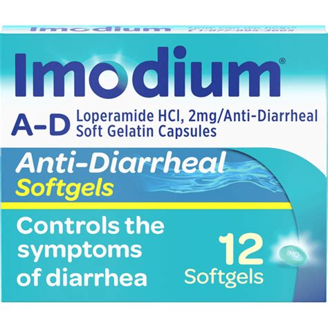 Imodium A D Anti Diarrheal Medicine Softgels With 2 Mg Loperamide