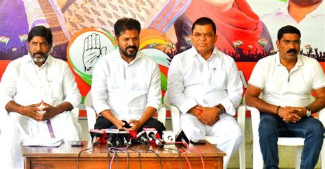 Telangana Chief Minister Revanth Reddy And Deputy Cm Bhatti Vikramarka Mallu Address A Press