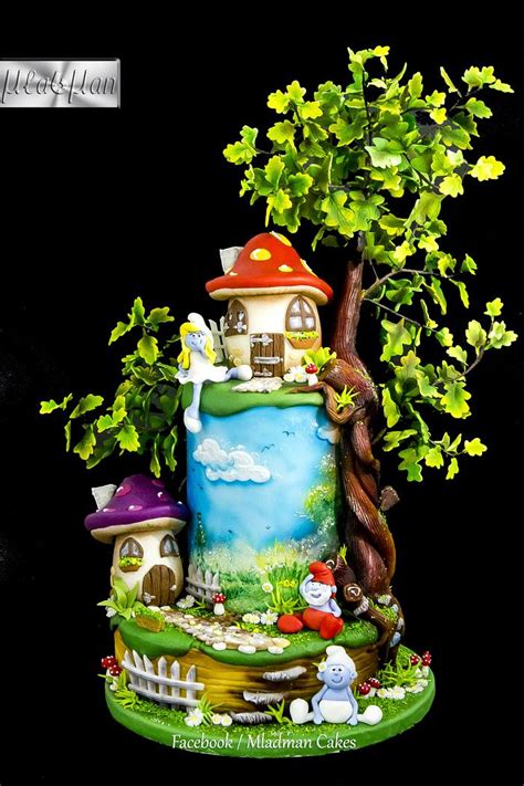 The Smurfs Cake Decorated Cake By Mladman Cakesdecor