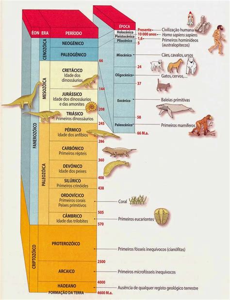 JÃOgrafia 1 ESCALA DO TEMPO GEOGLÓGICO Principais eventos ilustrados