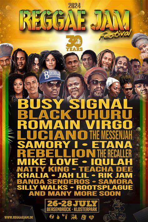 Reggae Jam 2024 Celebrates 30 Years Of Good Vibes MzansiReggae