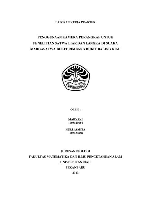 Detail Contoh Laporan Kerja Praktek Koleksi Nomer 29