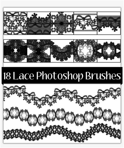 Photoshop Bow And Flower Lace Brushes Lace Flower Brush Photoshop