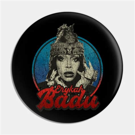 Erykah Badu HIP HOP 70S VINTAGE RETRO STYLE Retro Style Pin