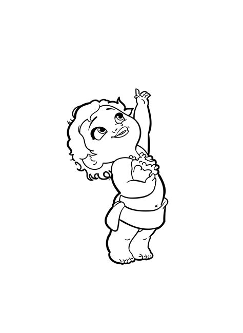 Explore The Joy Of Coloring With Baby Moana Coloring Pages