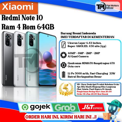 Jual Xiaomi Redmi Note Ram Rom Gb Segel Original Bergaransi