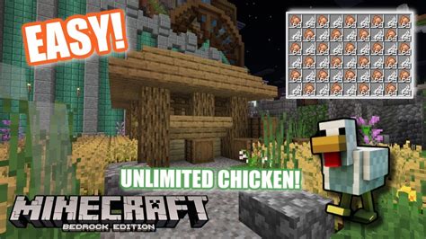 Best Auto Chicken Farm Tutorial 1 20 Minecraft Bedrock [nintendo Switch Pc Ps Xbox Mcpe] Youtube