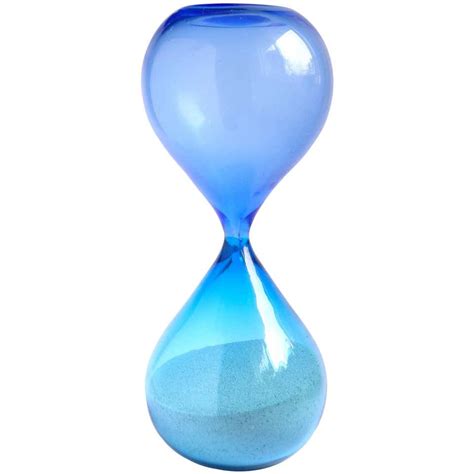 Paolo Venini Murano Clessidre Cobalt And Blue Italian Art Glass Hourglass At 1stdibs Hr Glass