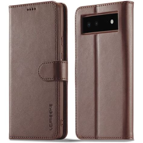 Чехол LC IMEEKE Wallet Case для Google Pixel 6 Brown низкие цены