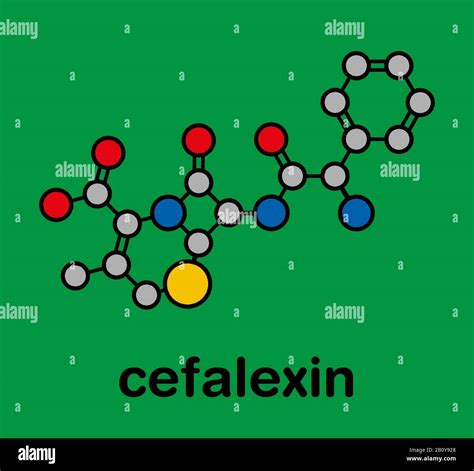 Cefalexin Antibiotic Drug Molecule Illustration Stock Photo Alamy