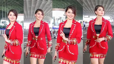 Urvashi Rautela Looking Gorgeous And Hot Look In Red Bodycone Dress At