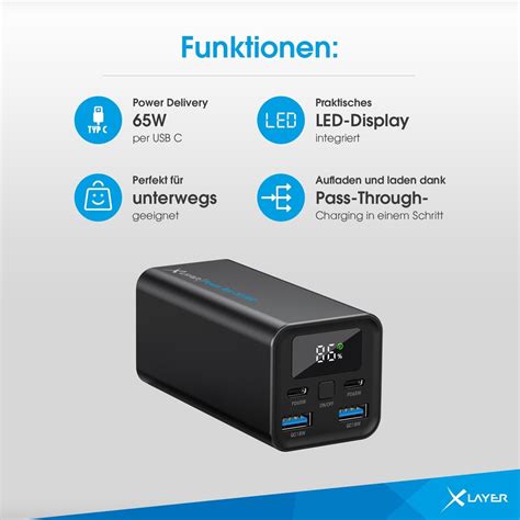 Xlayer Power Bar Mah Watt Pd Black Powerbank Kaufen Bei