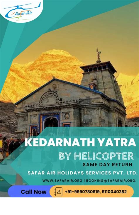 Kedarnath Yatra By Helicopter From Dehradun Pax Min At Rs