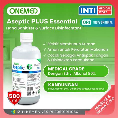 Jual Onemed Aseptic Plus Essential 500 Ml Hand Sanitizer Cair