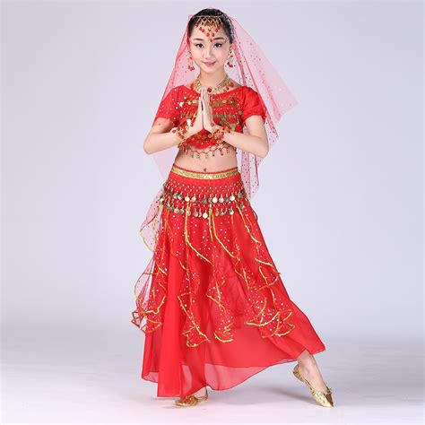 Hunpta Handmade Children Girl Belly Dance Costumes Kids Belly Dancing