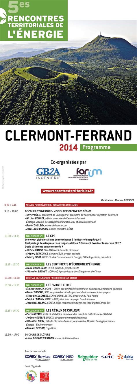 LE PROGRAMME Rencontres Territoriales De LEnergieRencontres