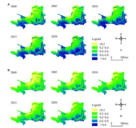 Spatial Distributions Of The A Annual And B Growing Season Ndvi Download Scientific Diagram