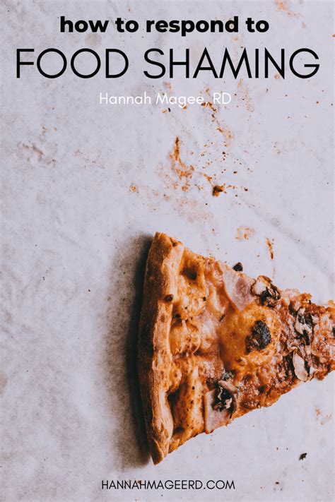 Food Shaming What It Is And How To Respond Hannah Magee Rd