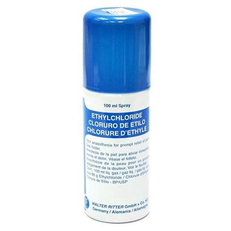 ETHYLCHORIDE CLORURO DE ETILO CHLORURE D ETHYLE SPRAY 100ML